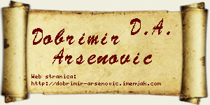 Dobrimir Arsenović vizit kartica